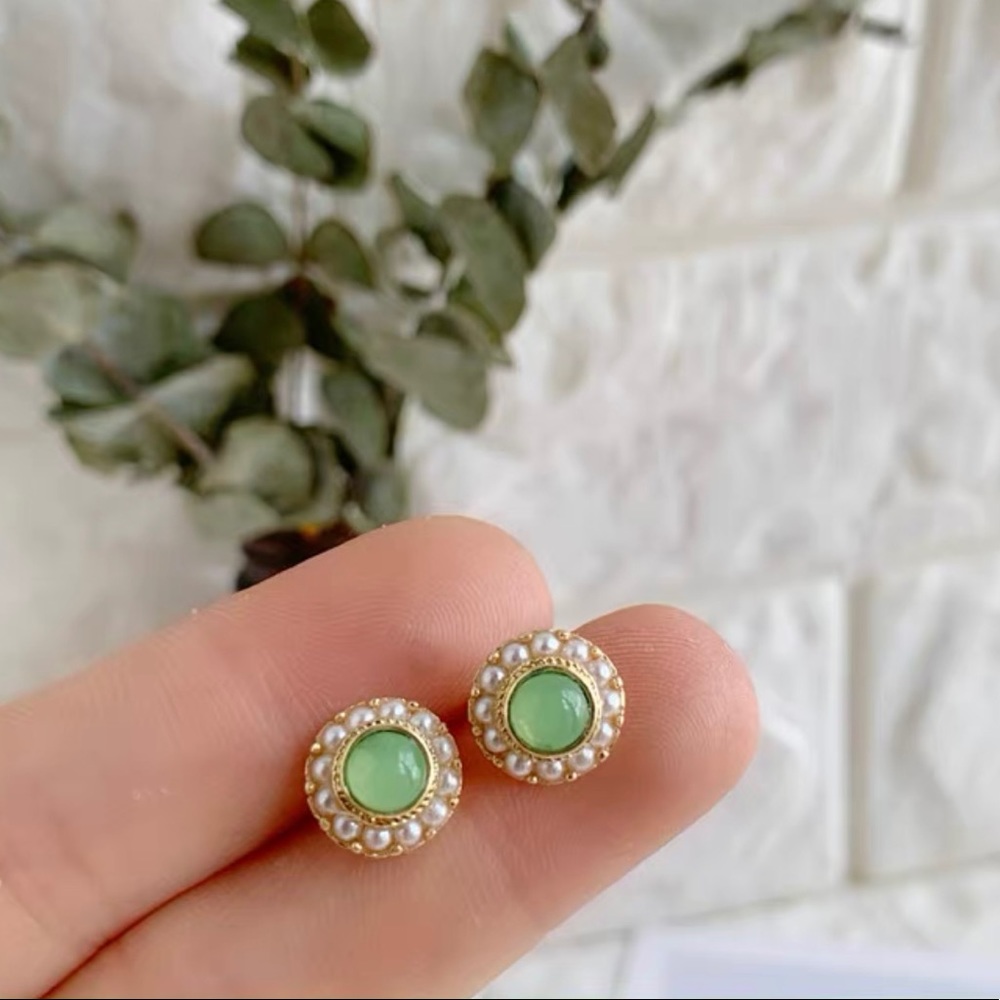 🟢Emerald Natural Stud Earring🟢 - Picture 3 of 4